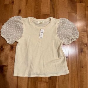 MAEVE by Anthropologie Woven Puff Sleeve Top